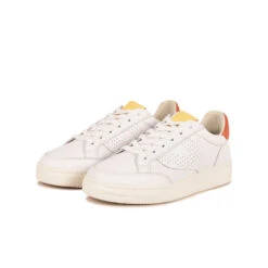Pataugas BASALT/N F2H BLANC/CORAIL -Chaussures Soldes BASKET FEMME BASALT N F2I BLANC CORAIL 628053 936 5