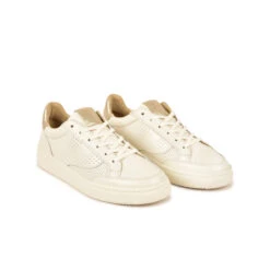 Pataugas BASALT/NME F2H OFF WHITE/DORÉ -Chaussures Soldes BASKET FEMME BASALT NME F2H OFFWHITE DORE 4