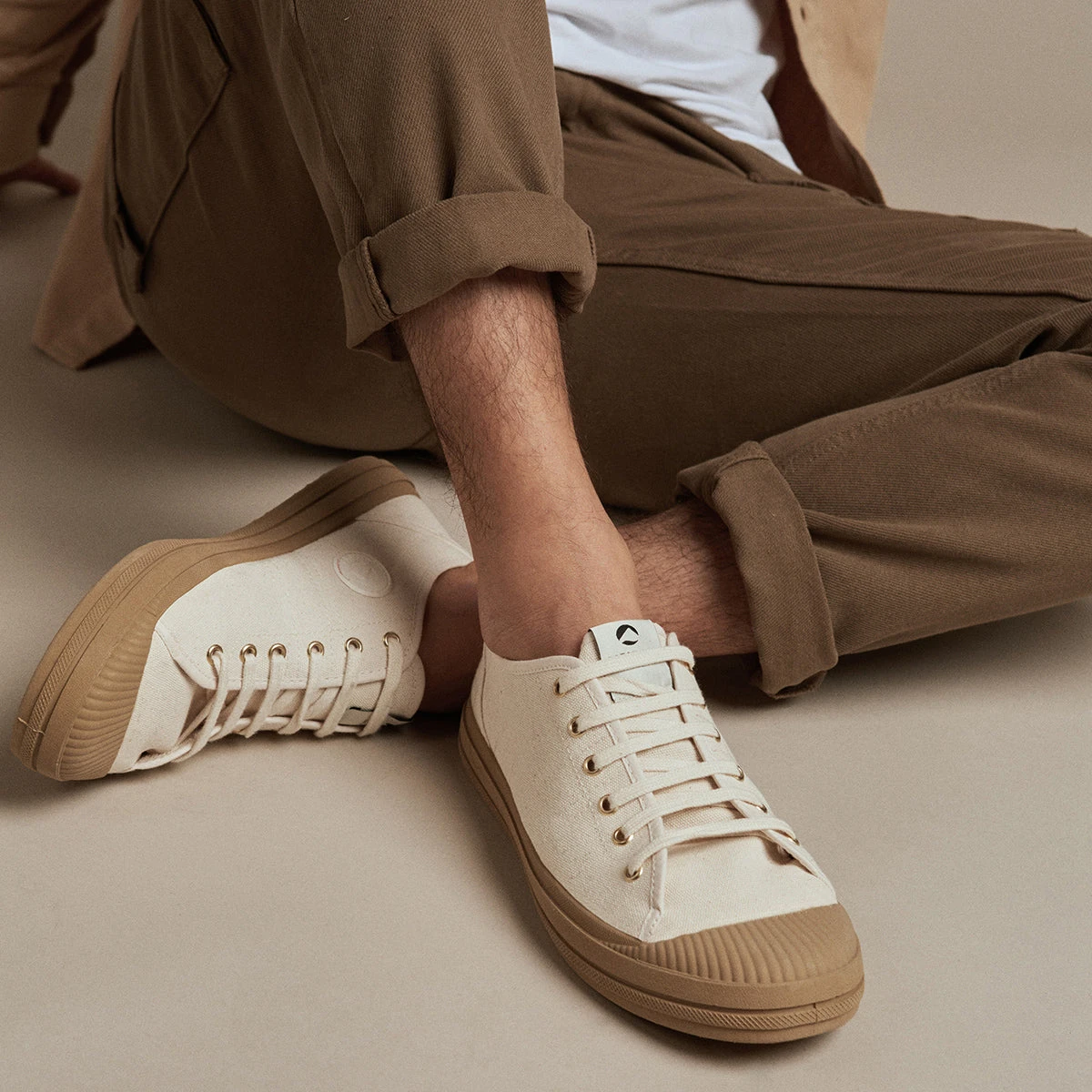 ETCHE L/TWK H2H ECRU/GUM Pataugas ETCHE L/TWK H2H ECRU/GUM -Chaussures Soldes PE22 H Etche Low Workwear EcruGum 2