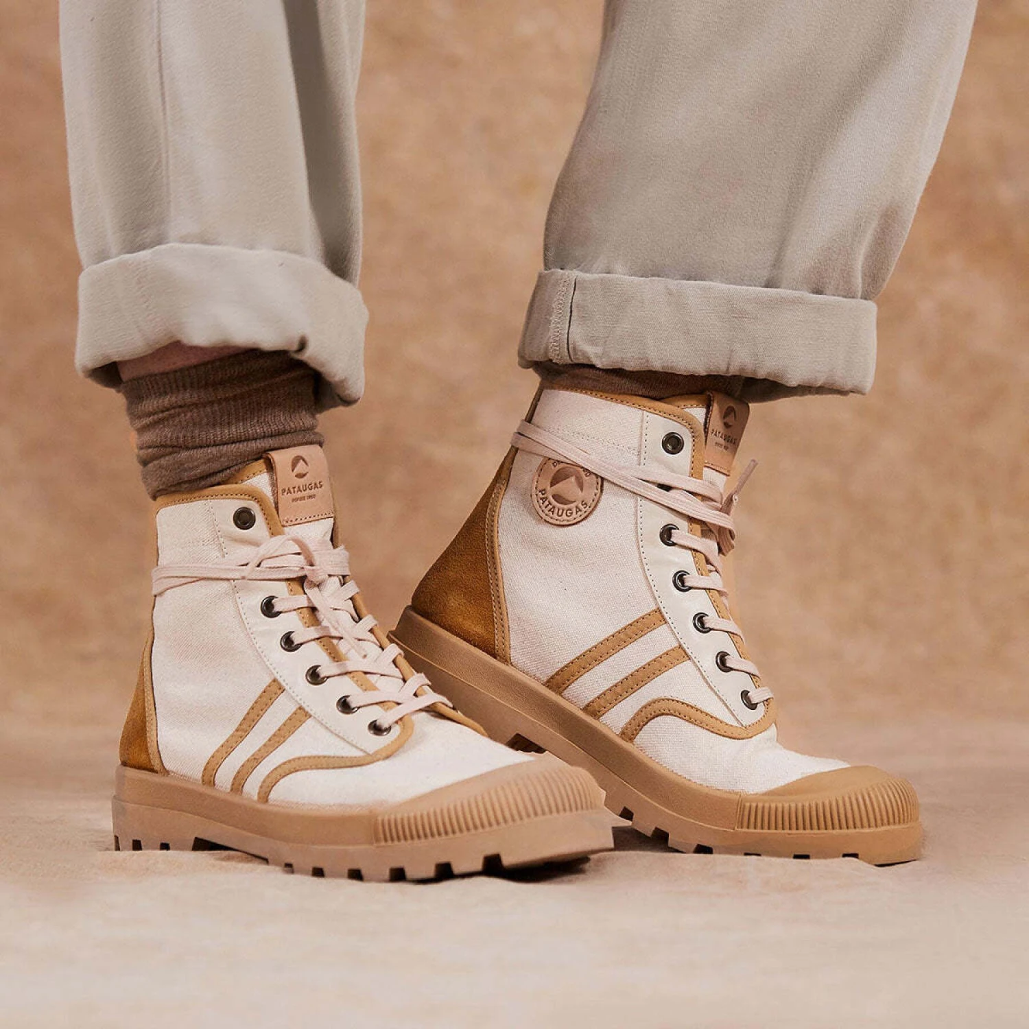 Bottines femme Pataugas OG/M/MIXTC F4H Bottines Femme Pataugas OG/M/MIXTC F4H -Chaussures Soldes pataugas 628318151 sable 3